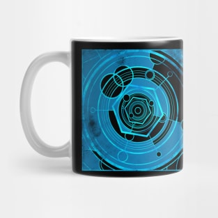 Weathered Clockwork - Light Blue (Gallifreyan inspired) Mug